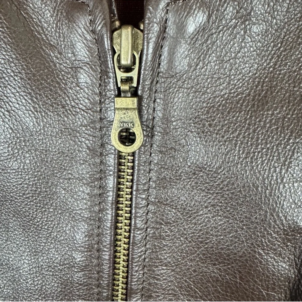 Jennifer Moore Dark Brown Leather Zip Vest - Picture 6 of 8